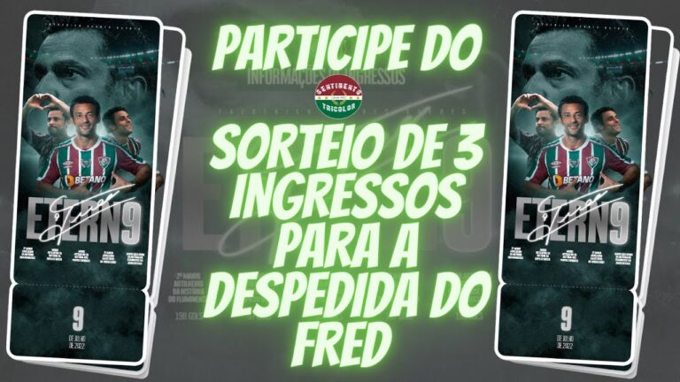 ATENÇÃO - QUER ASSISTIR A DESPEDIDA DO FRED NO MARACANÃ SEM GASTAR NADA? VEM COMIGO