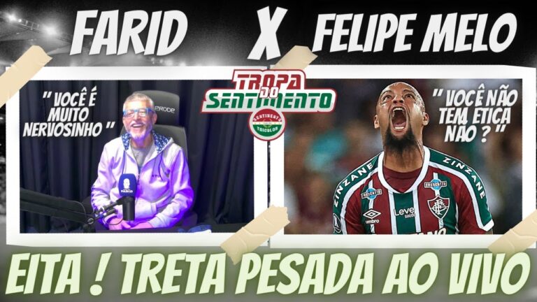 TRETA PESADA AO VIVO ENTRE FELIPE MELO DO FLUMINENSE E FARID TORCEDOR ASSUMIDO DO GRÊMIO