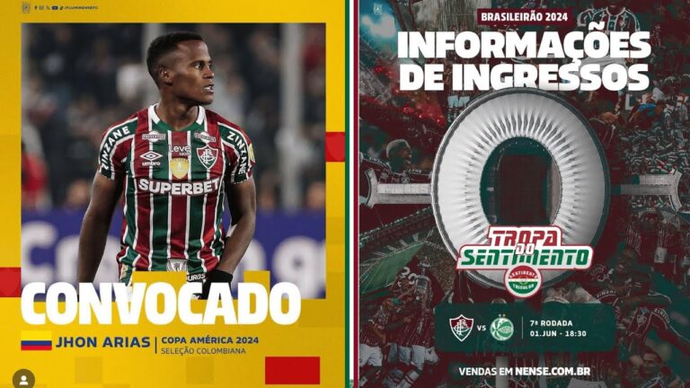 JHON ÁRIAS PODE DESFALCAR O FLUMINENSE POR MAIS DE 10 JOGOS