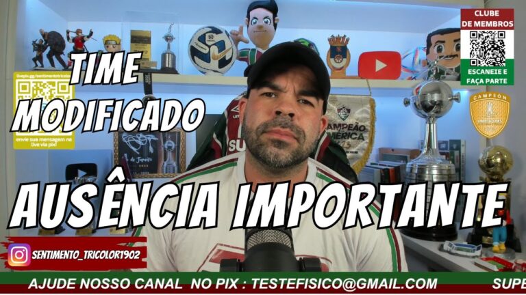 ❌ AUSÊNCIA IMPORTANTE E MUDANÇAS NA EQUIPE DO FLUMINENSE PARA O CLÁSSICO CONTRA O BOTAFOGO