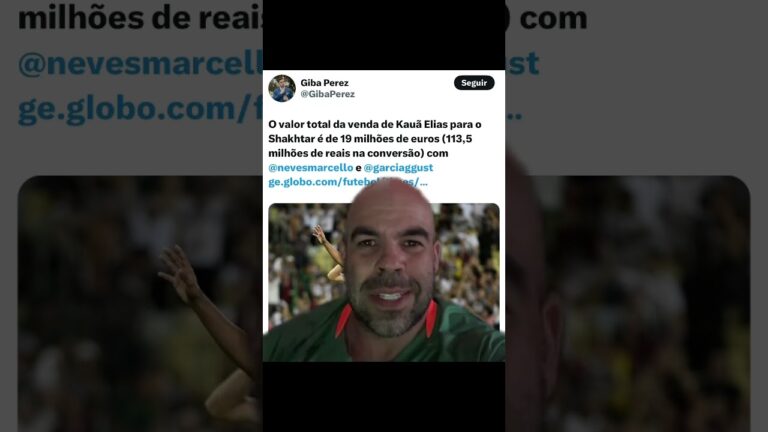 E aí, aprova a saída do Kauã Elias por esse valor ? Deixe sua opinião nos comentários. #futebol